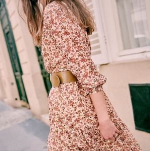 Sezane Alana Dress in Printed Bouquet (FR 42)